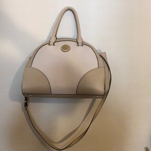 Anne Klein cream satchel with adjustable strap